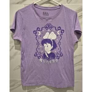 Studio Ghibli Kikis Delivery Service Purple Tee Juniors Large